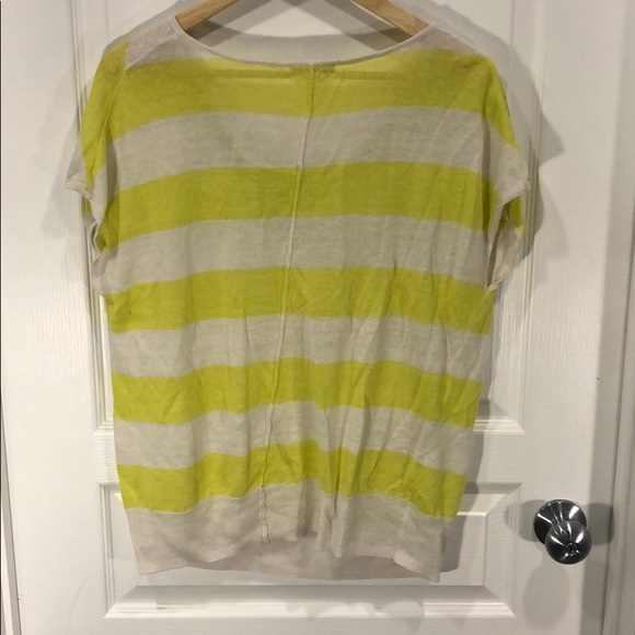 Calvin Klein short sleeved, lime and cream top. - Picture 5 of 5